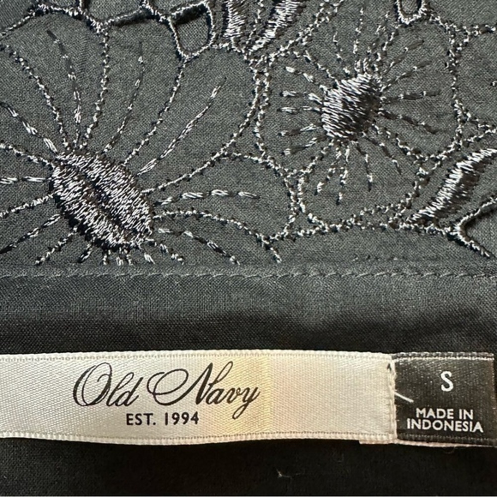 Old Navy Womens Babydoll Crochet Black Tank Top Size Small Y2K Cottage Boho NWOT - Picture 7 of 12